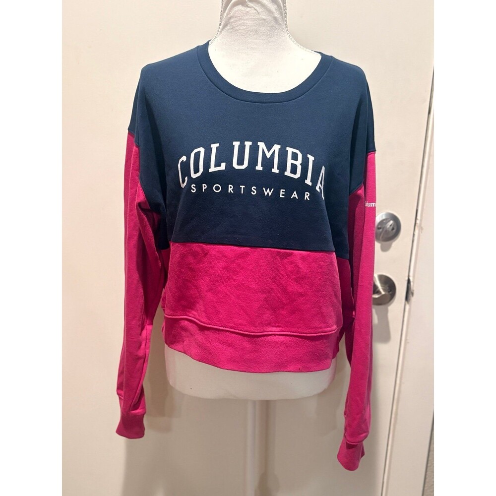 Columbia Cropped Color‎ Block Sweatshirt XL EUC
